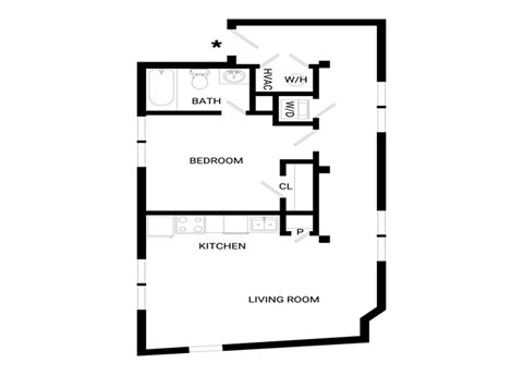 Discover Floor Plan | 697 Sq. Ft. at Mayton Transfer Lofts, Virginia